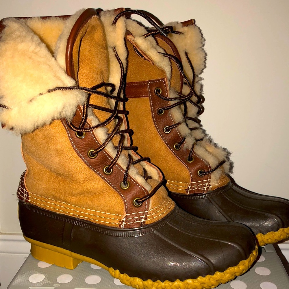 Bean Boots By L.L. Bean Shearling Size 6 Women